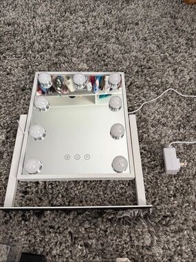 White LED Lighted Vanity Mirror with Touch Controls